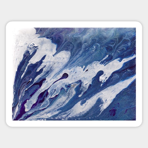 "Thank God!" Acrylic Abstract Fluid Pour Painting Sticker by acrylicpainterr